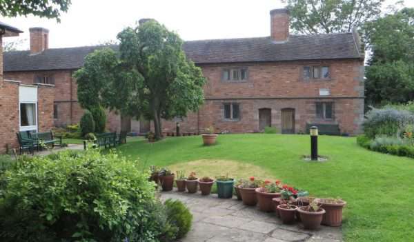 Wright's Almshouses in their current position on Beam Street, Nantwich.