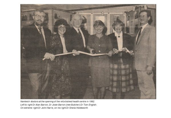 Nantwich Doctors at the opening of the refurbished Health Centre in 1992