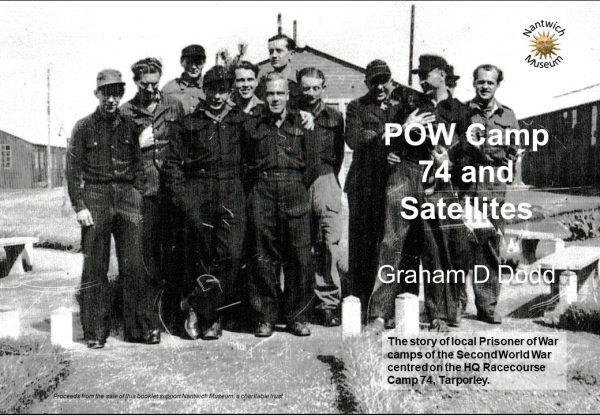 The cover to booklet about POW Camp 74 and Satelittes showing people there.